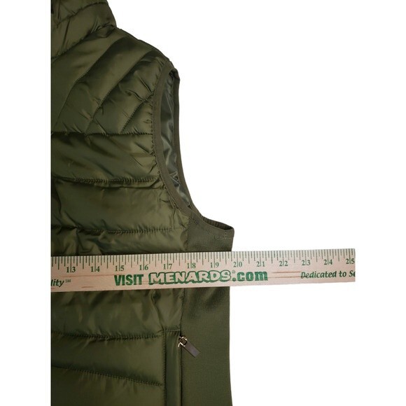 Ci Sono by Cavalini Olive Puffer Vest - excellent - Women's Large - Picture 5 of 8